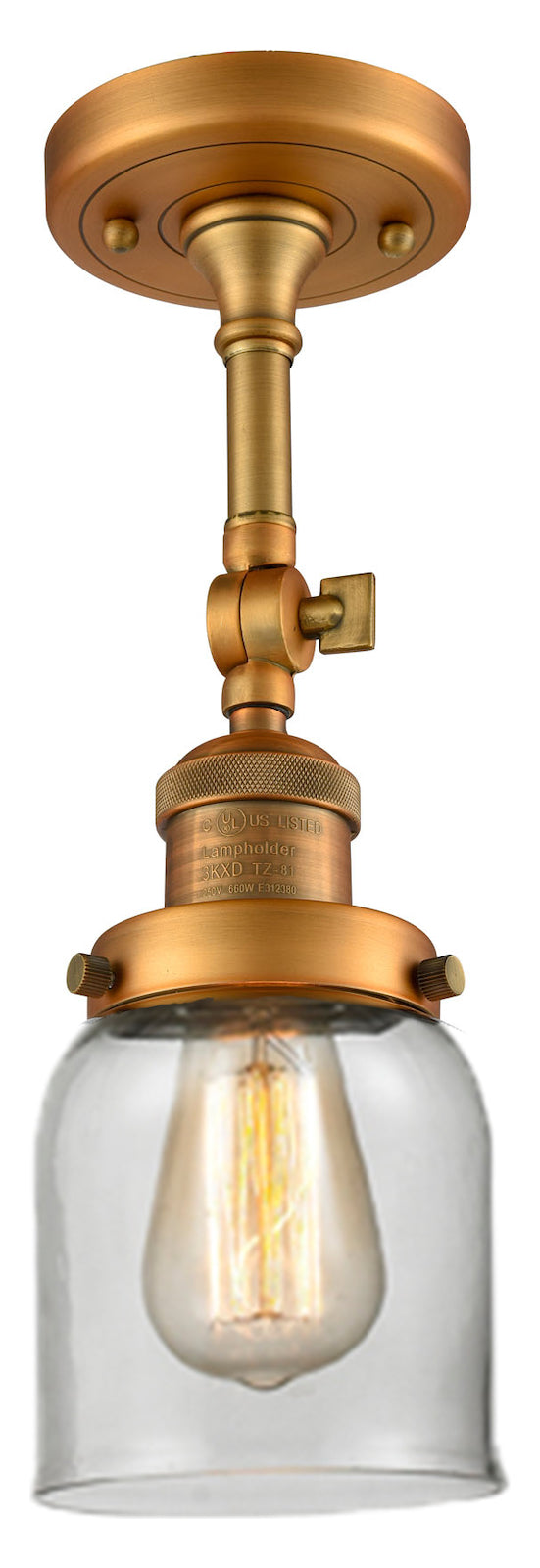 1 Light Vintage Dimmable Led Semi-Flush Mount by Innovations Lighting