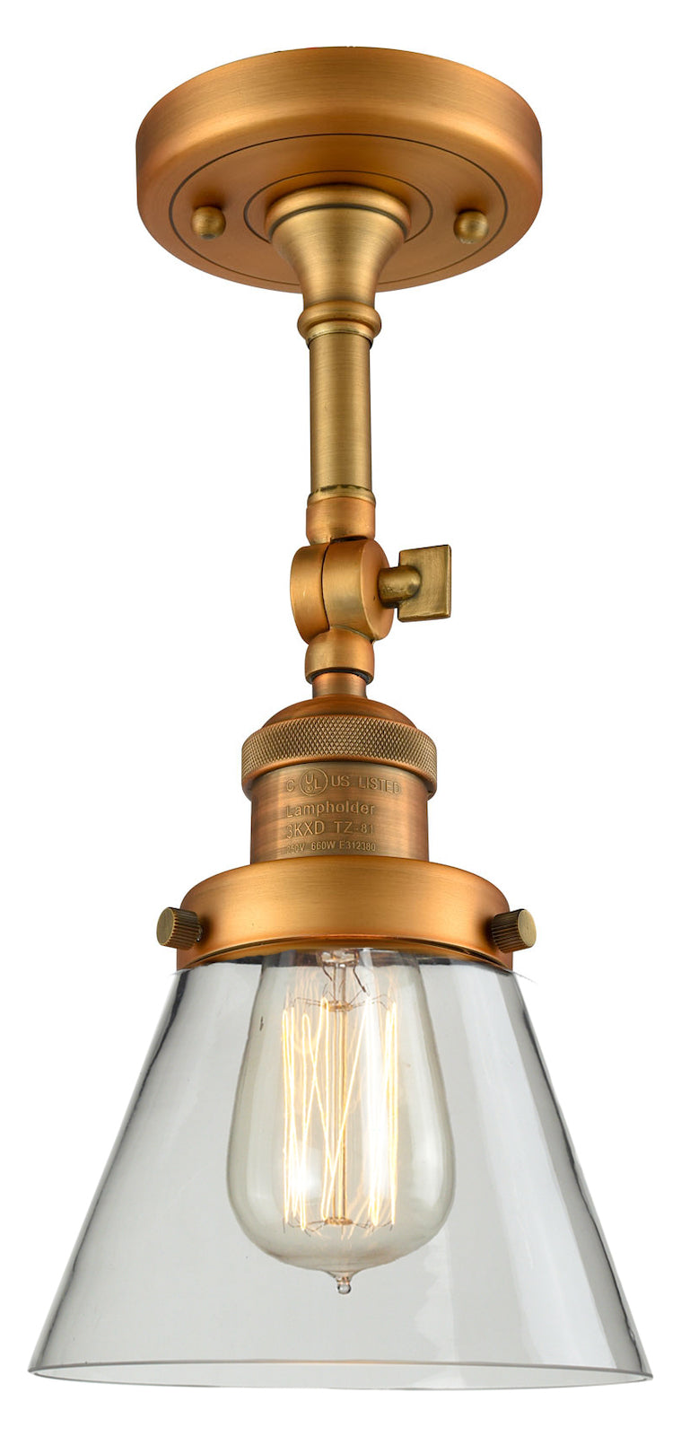 1 Light Vintage Dimmable Led Semi-Flush Mount by Innovations Lighting