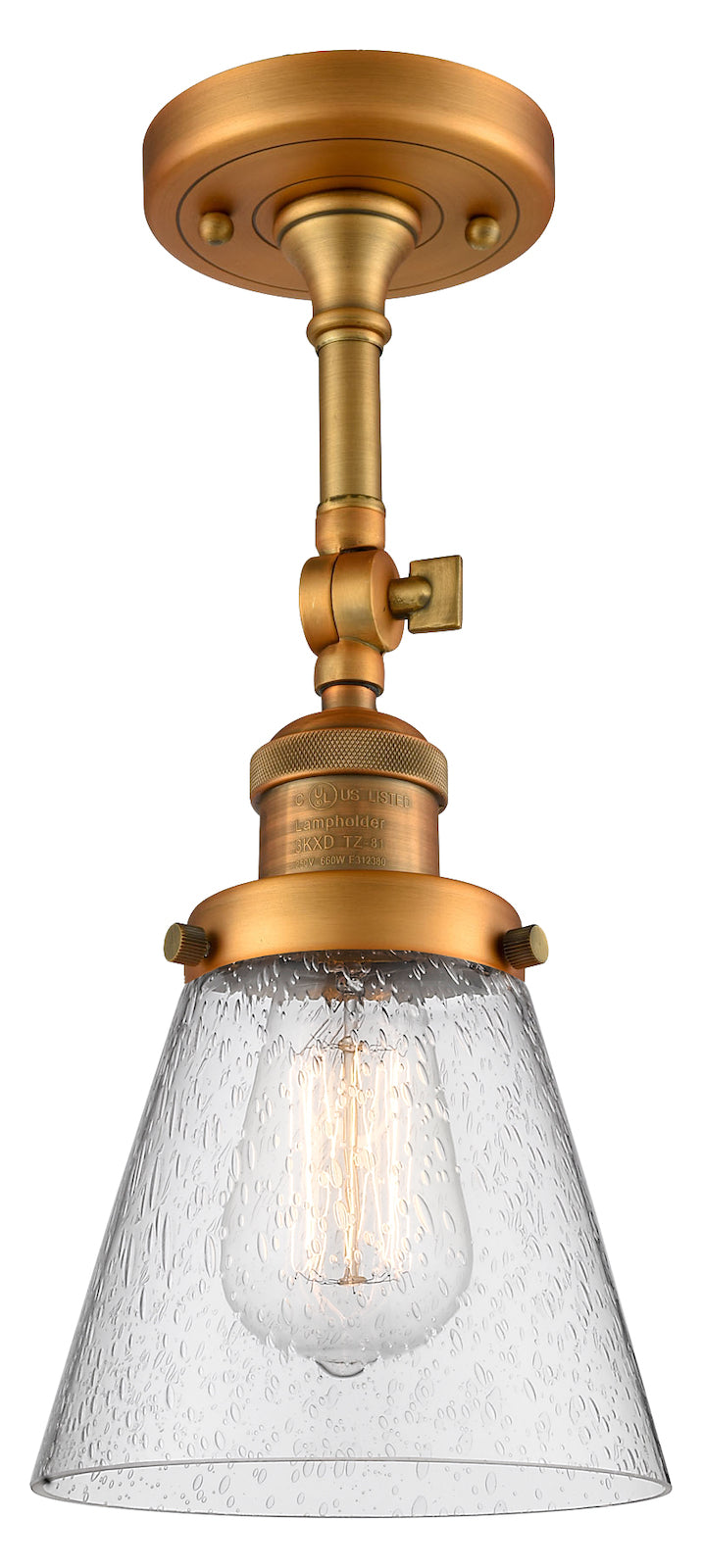 1 Light Vintage Dimmable Led Semi-Flush Mount by Innovations Lighting