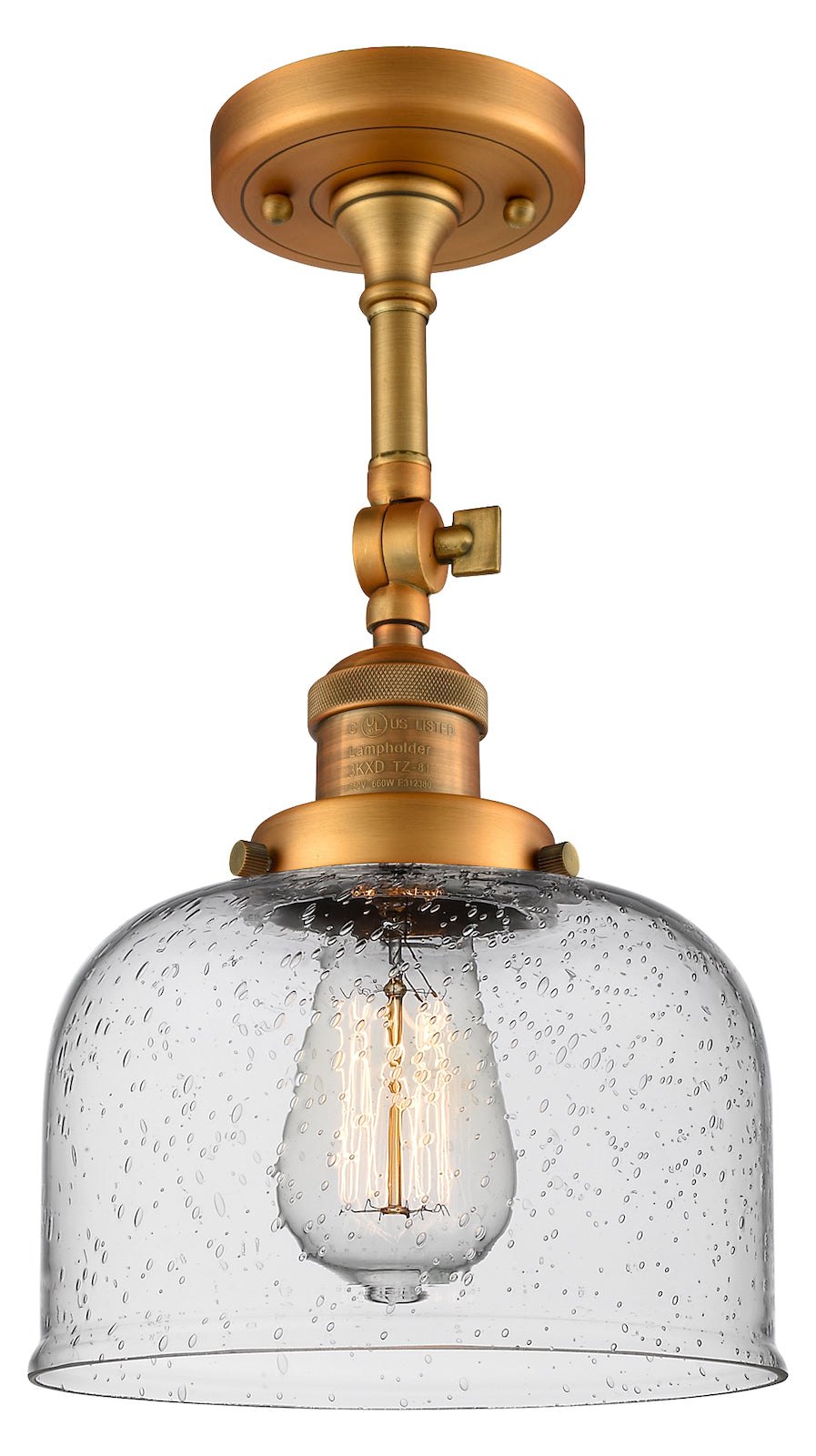 1 Light Vintage Dimmable Led Semi-Flush Mount by Innovations Lighting