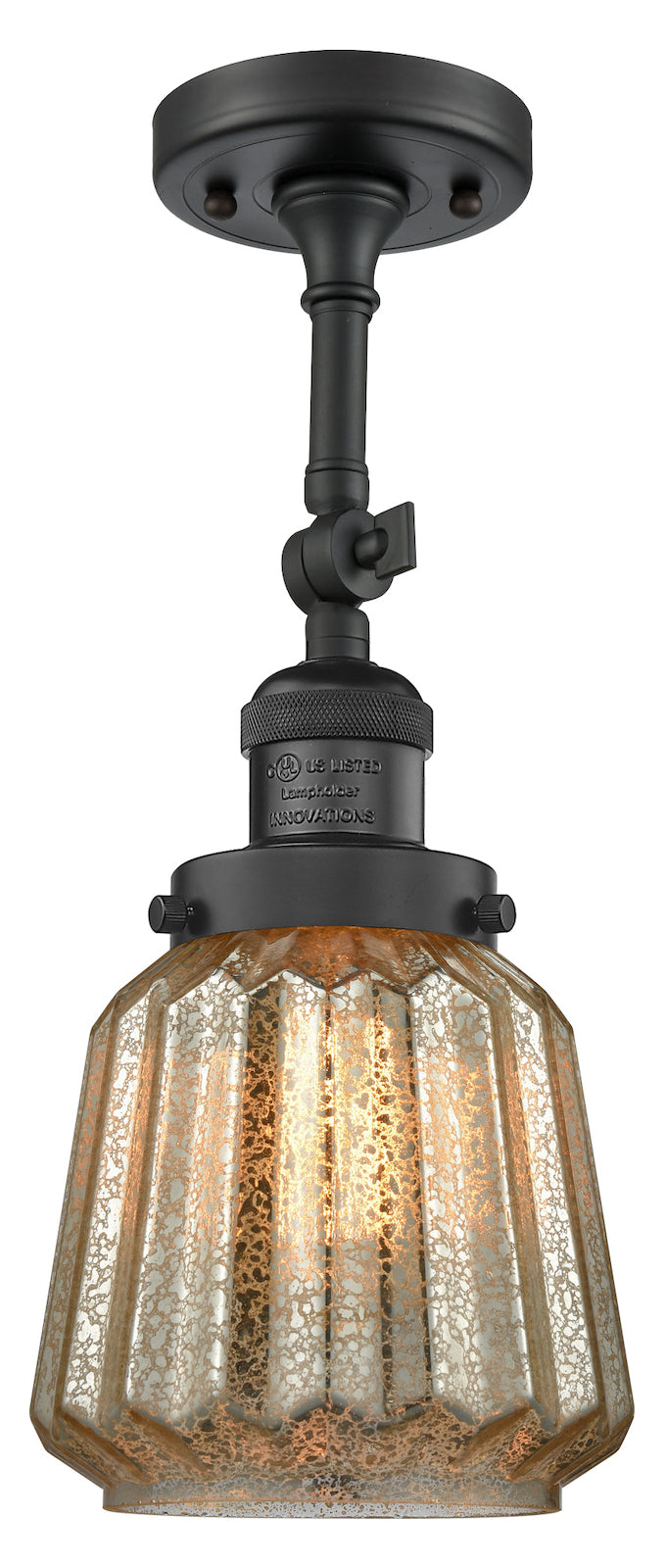 1 Light Vintage Dimmable Led Semi-Flush Mount by Innovations Lighting