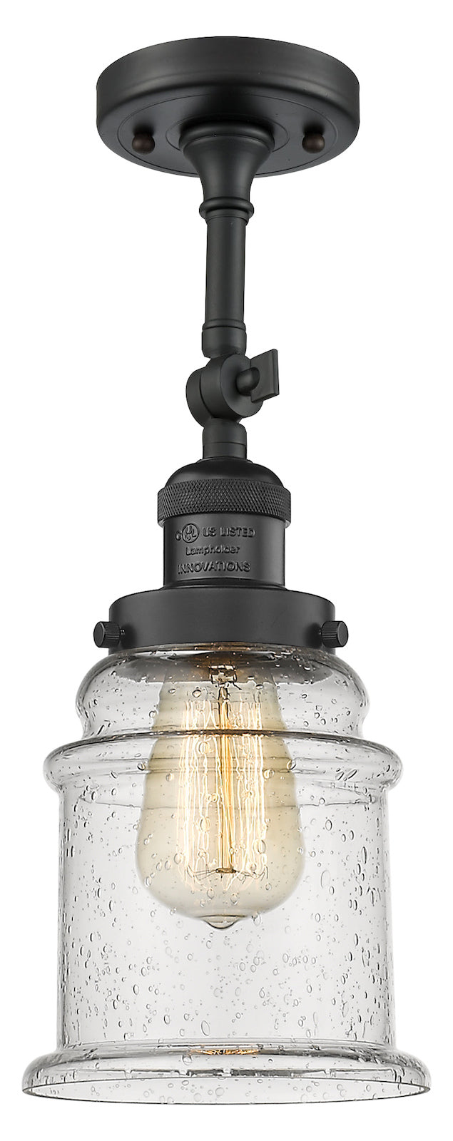 1 Light Vintage Dimmable Led Semi-Flush Mount by Innovations Lighting