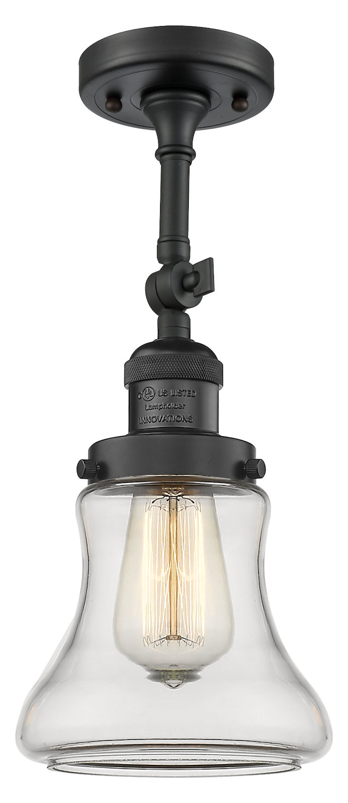 1 Light Vintage Dimmable Led Semi-Flush Mount by Innovations Lighting