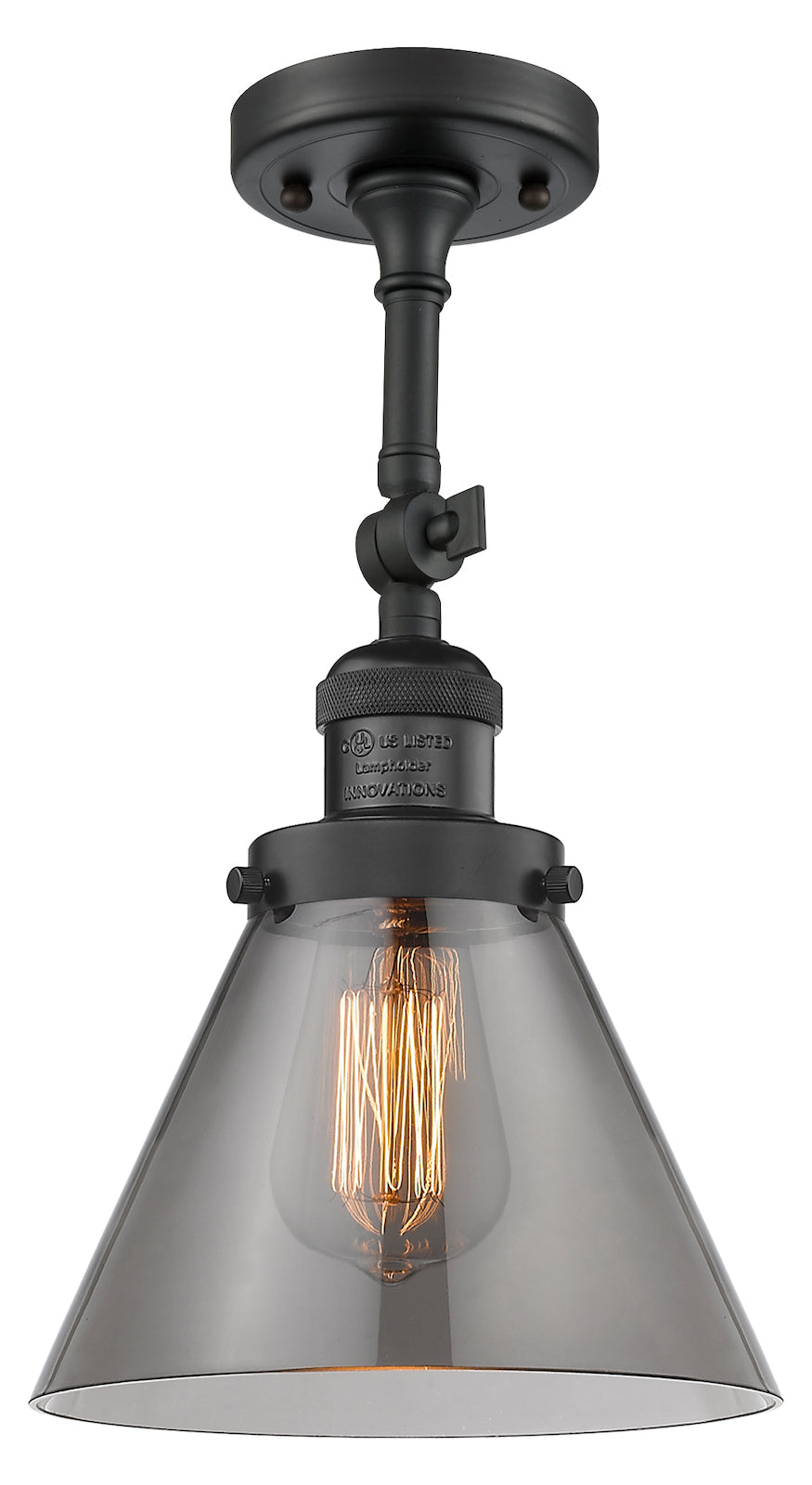 1 Light Vintage Dimmable Led Semi-Flush Mount by Innovations Lighting