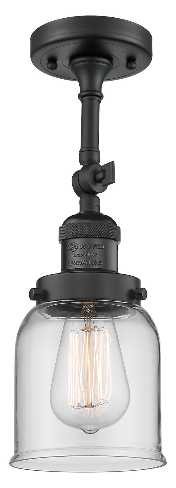 1 Light Vintage Dimmable Led Semi-Flush Mount by Innovations Lighting
