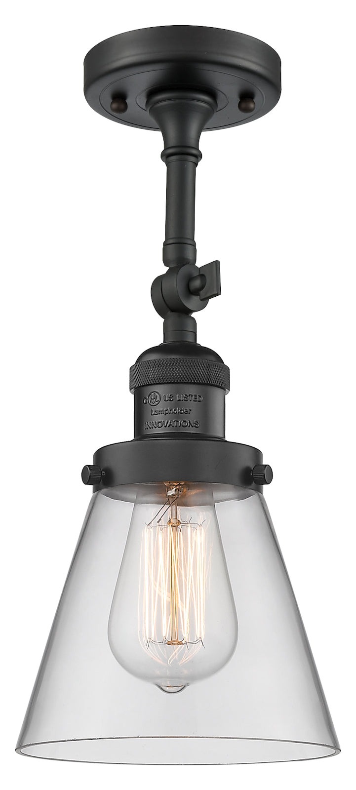 1 Light Vintage Dimmable Led Semi-Flush Mount by Innovations Lighting