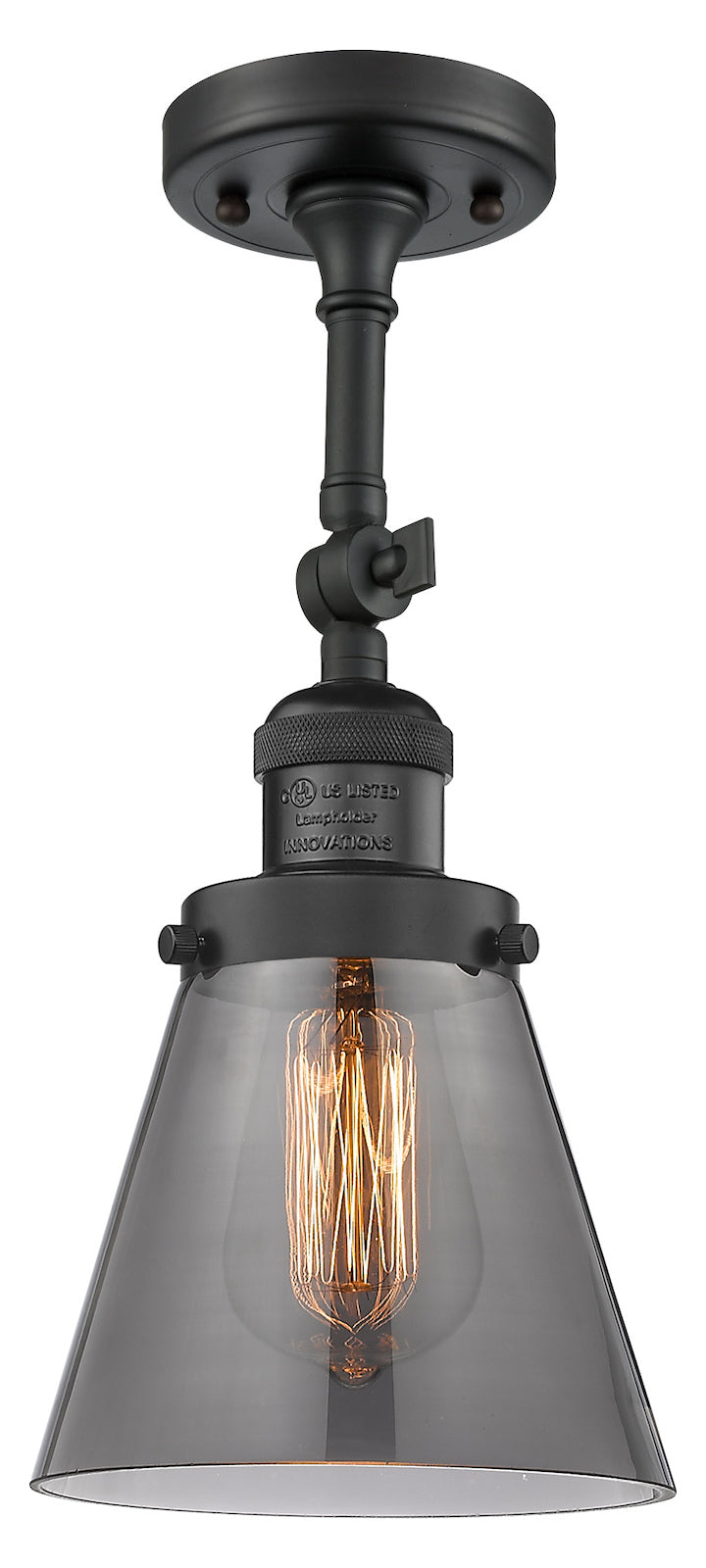 1 Light Vintage Dimmable Led Semi-Flush Mount by Innovations Lighting