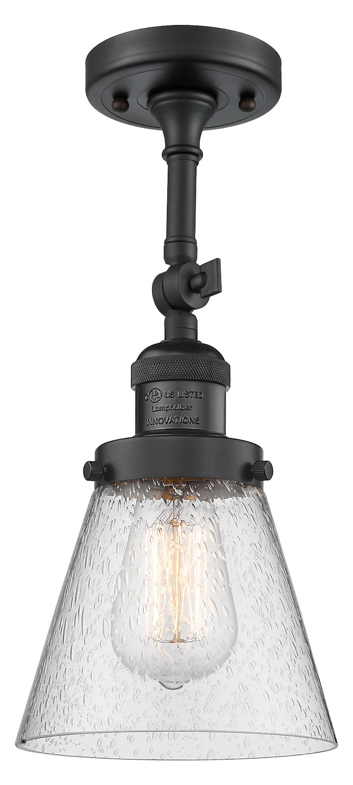 1 Light Vintage Dimmable Led Semi-Flush Mount by Innovations Lighting