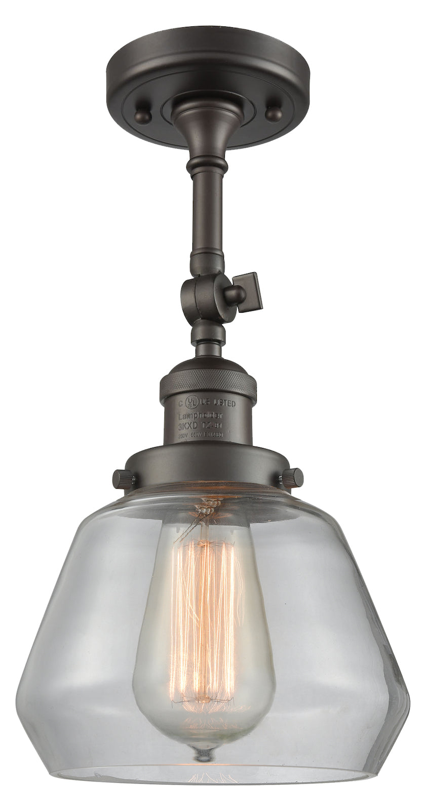 1 Light Vintage Dimmable Led Semi-Flush Mount by Innovations Lighting