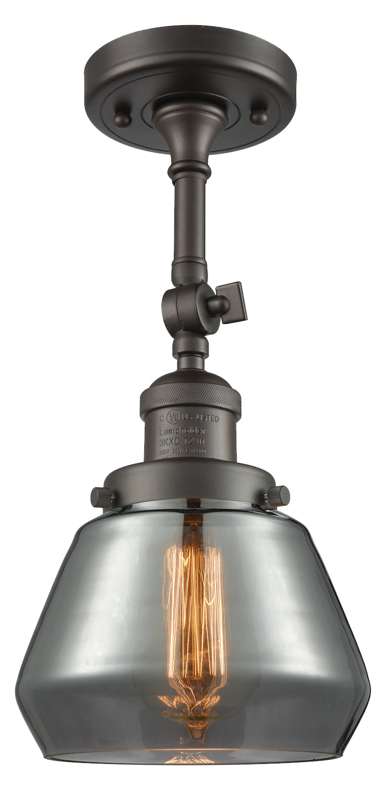 1 Light Vintage Dimmable Led Semi-Flush Mount by Innovations Lighting