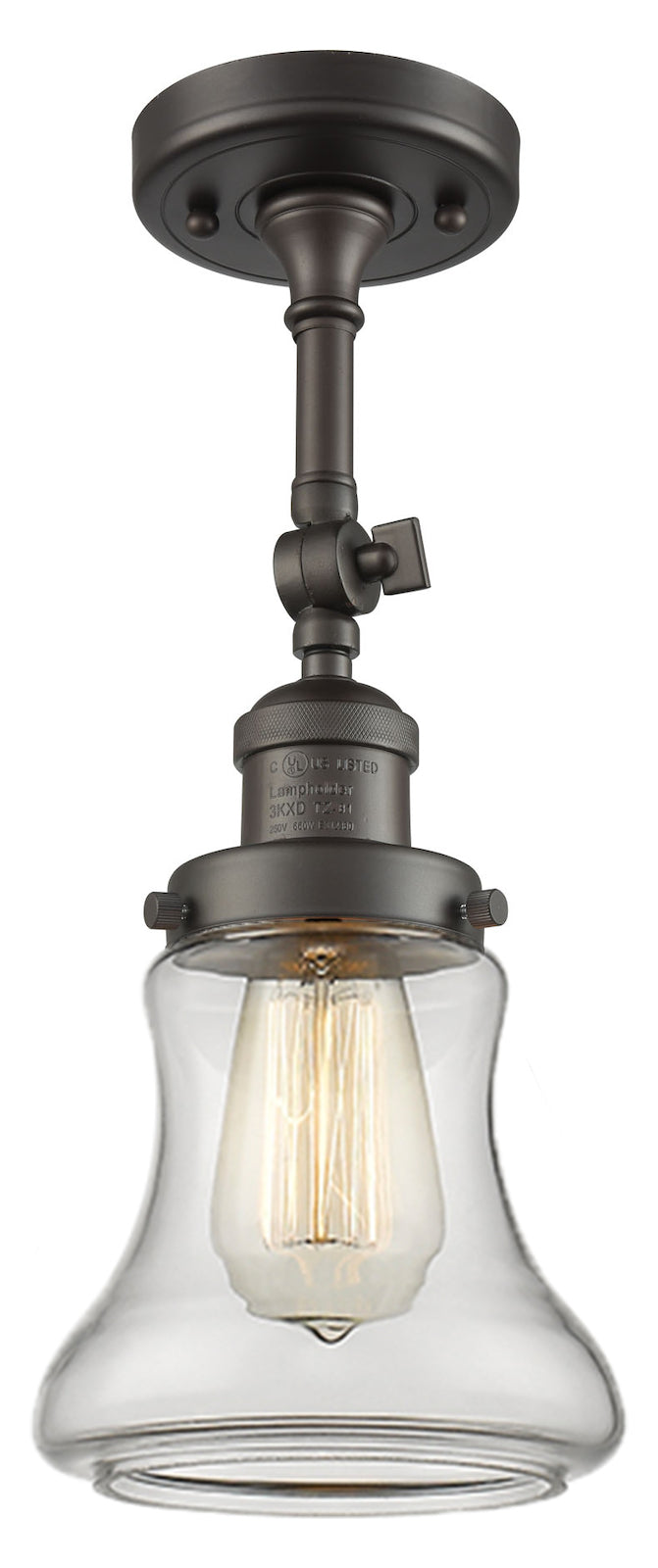 1 Light Vintage Dimmable Led Semi-Flush Mount by Innovations Lighting
