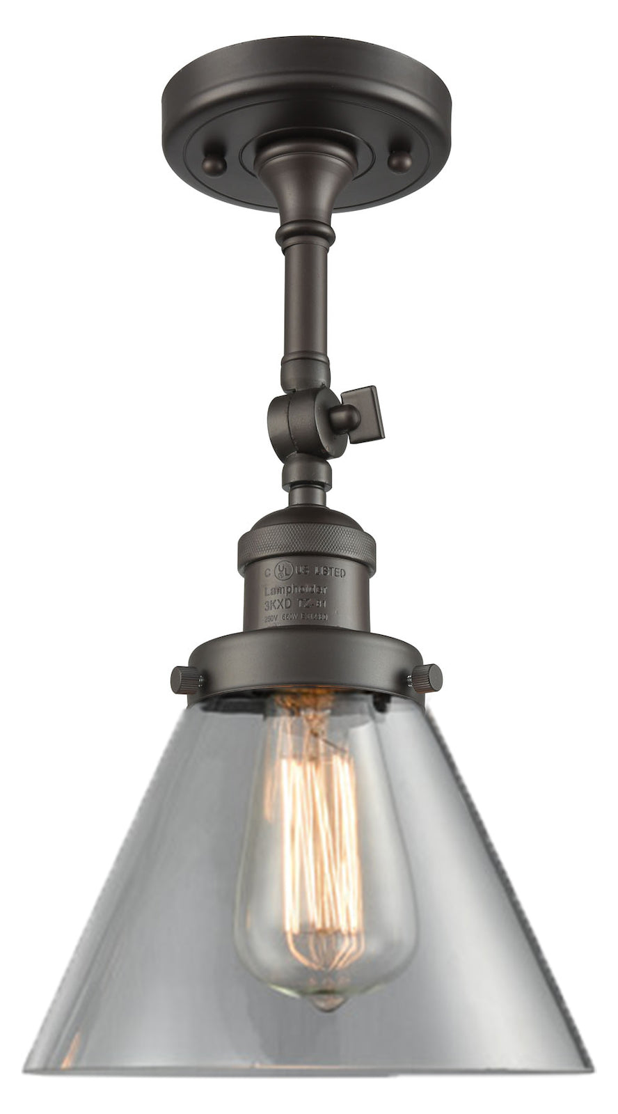 1 Light Vintage Dimmable Led Semi-Flush Mount by Innovations Lighting