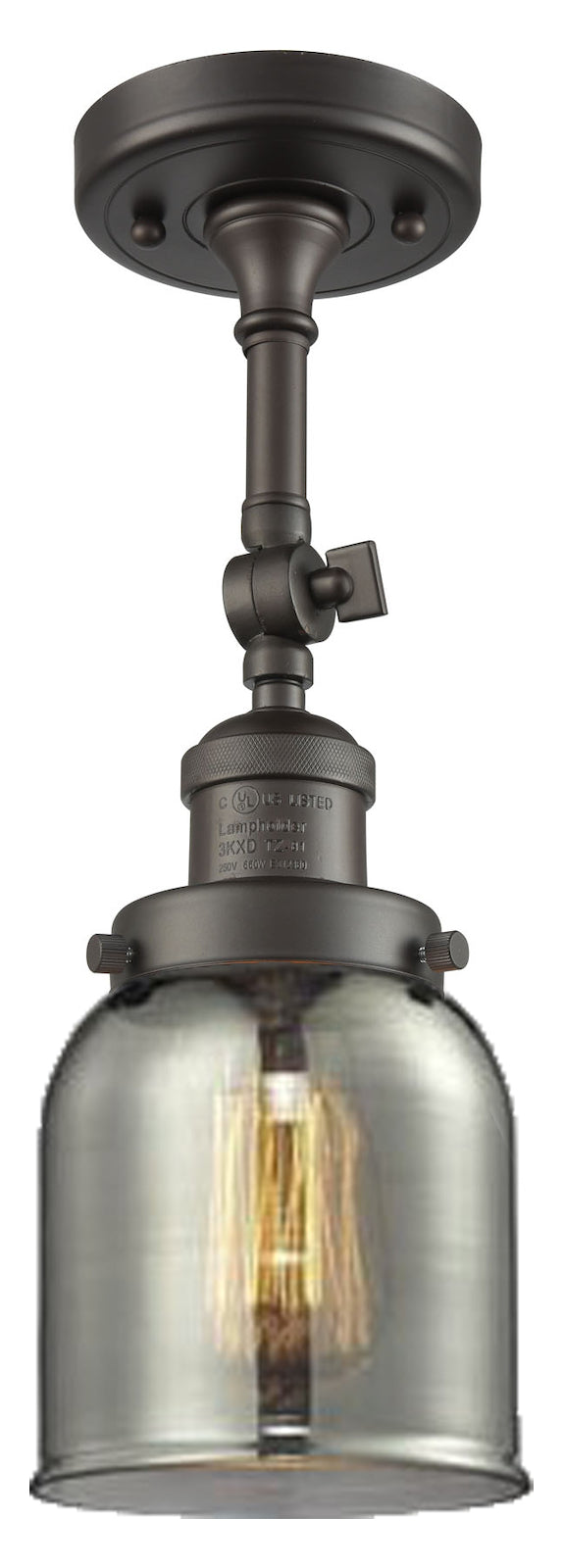 1 Light Vintage Dimmable Led Semi-Flush Mount by Innovations Lighting