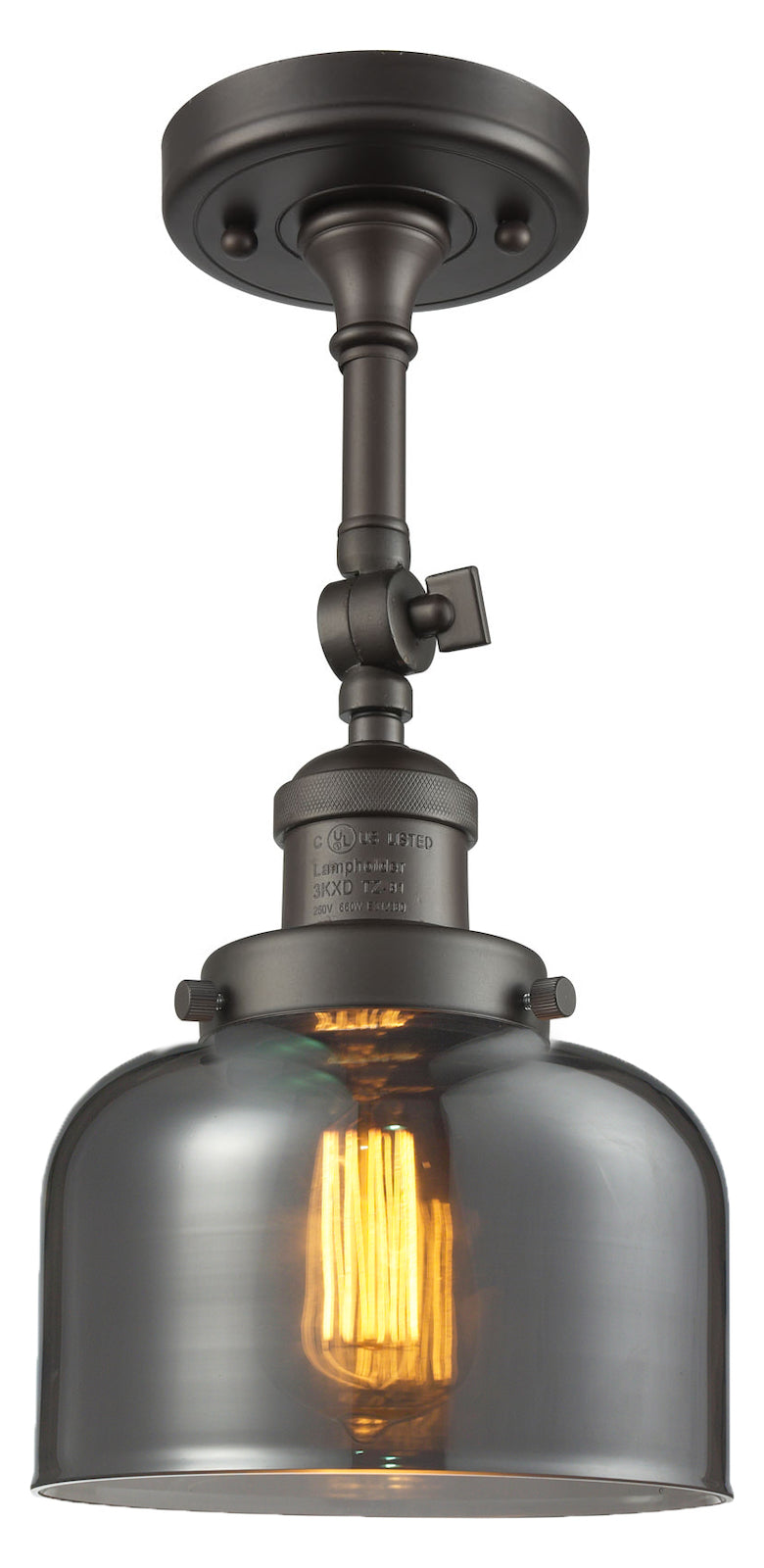 1 Light Vintage Dimmable Led Semi-Flush Mount by Innovations Lighting
