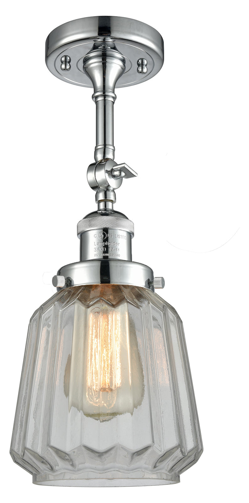 1 Light Vintage Dimmable Led Semi-Flush Mount by Innovations Lighting