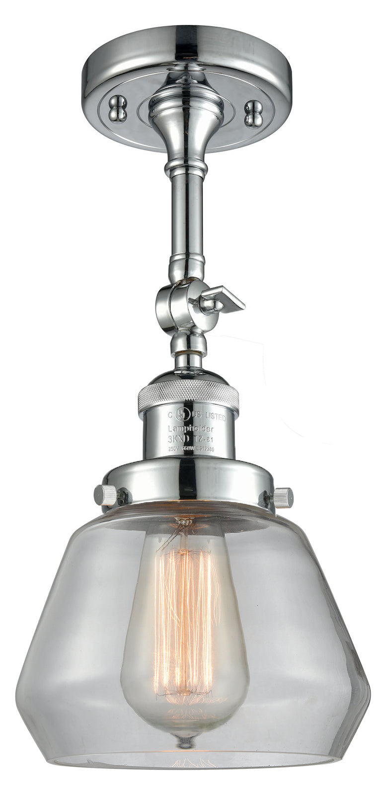 1 Light Vintage Dimmable Led Semi-Flush Mount by Innovations Lighting