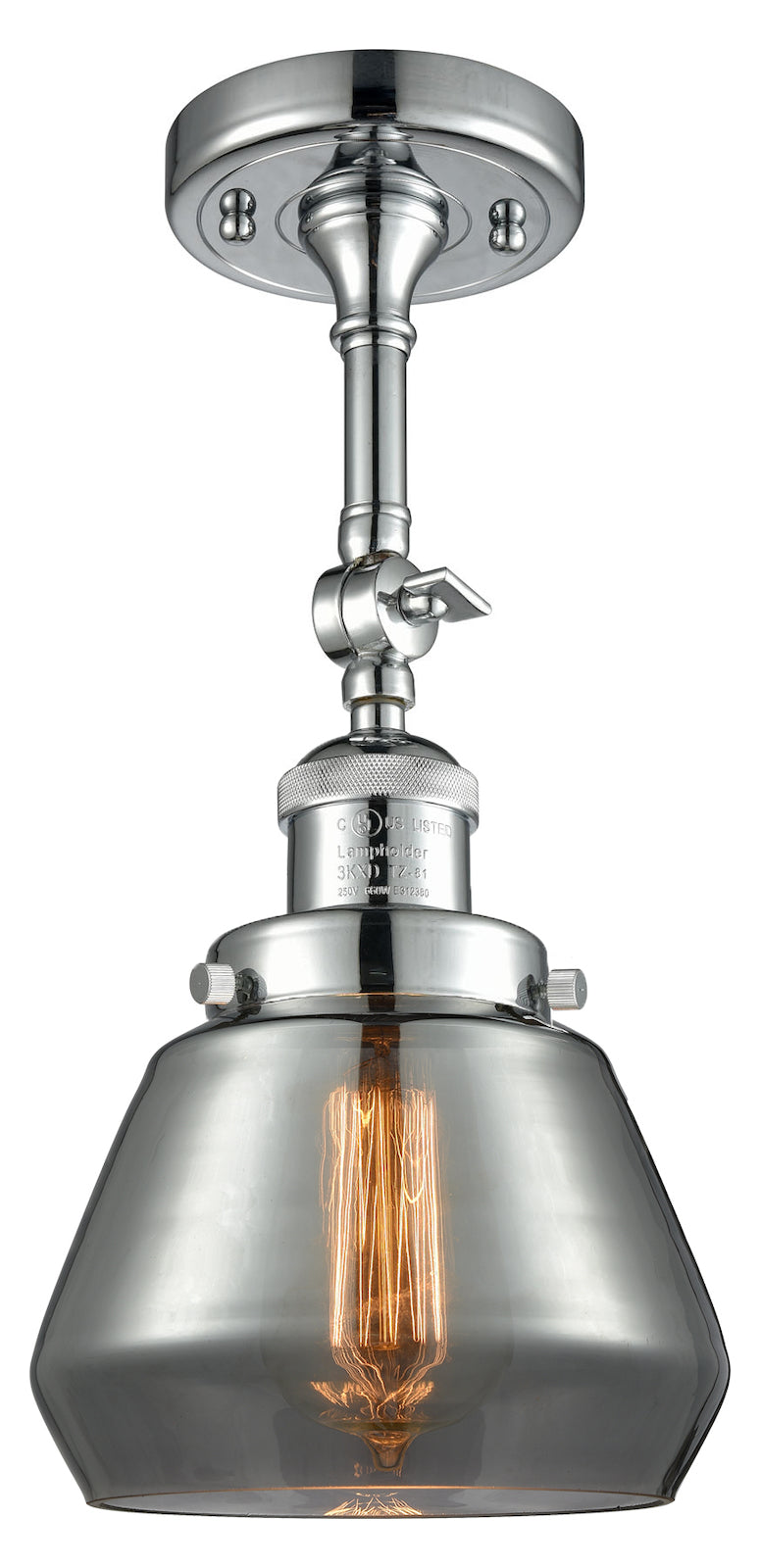 1 Light Vintage Dimmable Led Semi-Flush Mount by Innovations Lighting