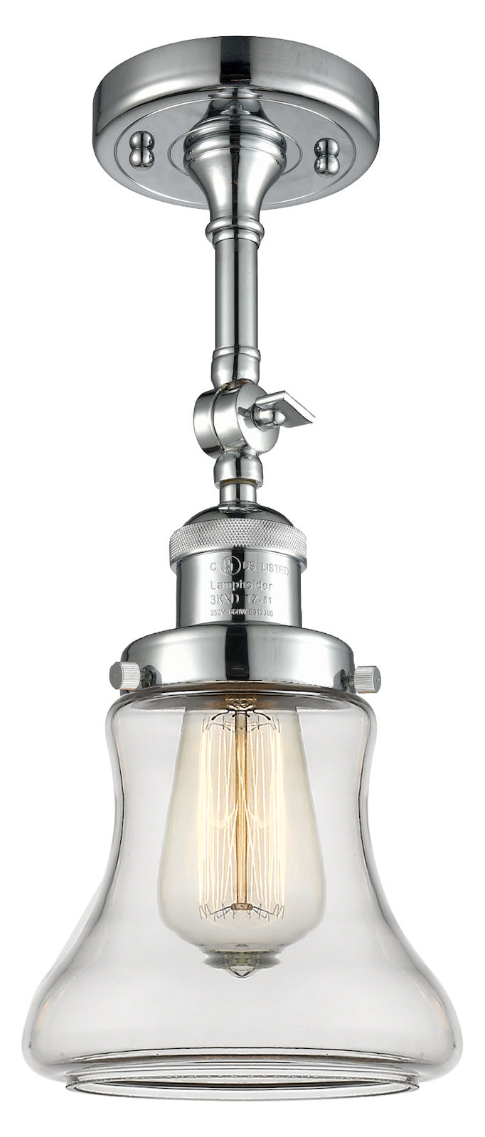 1 Light Vintage Dimmable Led Semi-Flush Mount by Innovations Lighting