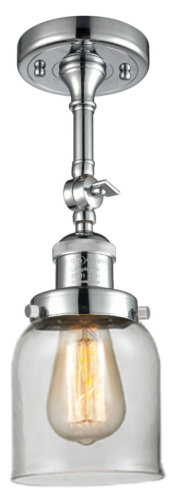 1 Light Vintage Dimmable Led Semi-Flush Mount by Innovations Lighting