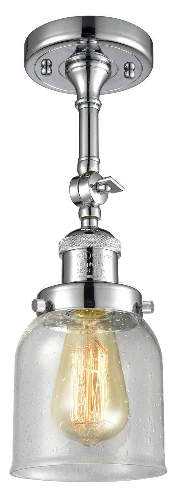 1 Light Vintage Dimmable Led Semi-Flush Mount by Innovations Lighting