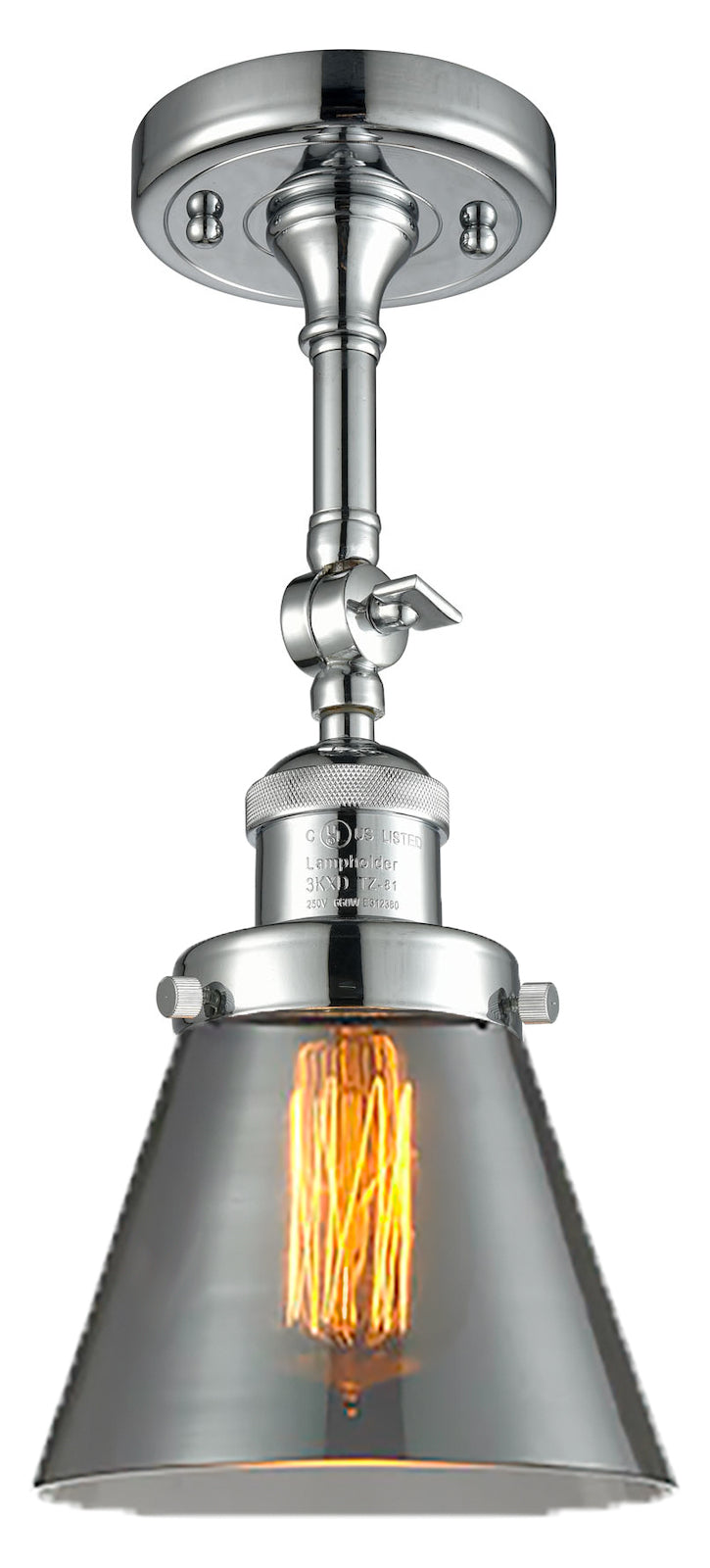 1 Light Vintage Dimmable Led Semi-Flush Mount by Innovations Lighting