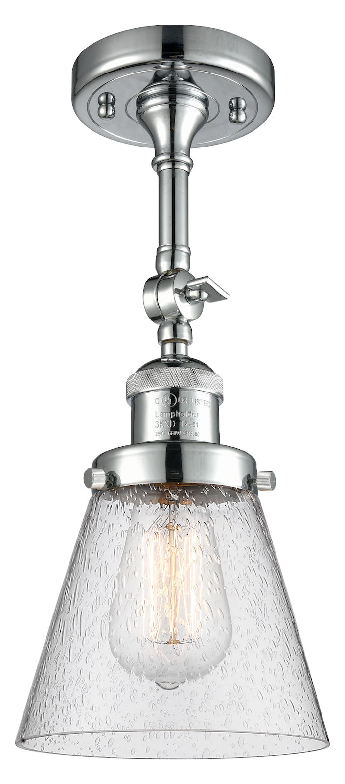 1 Light Vintage Dimmable Led Semi-Flush Mount by Innovations Lighting