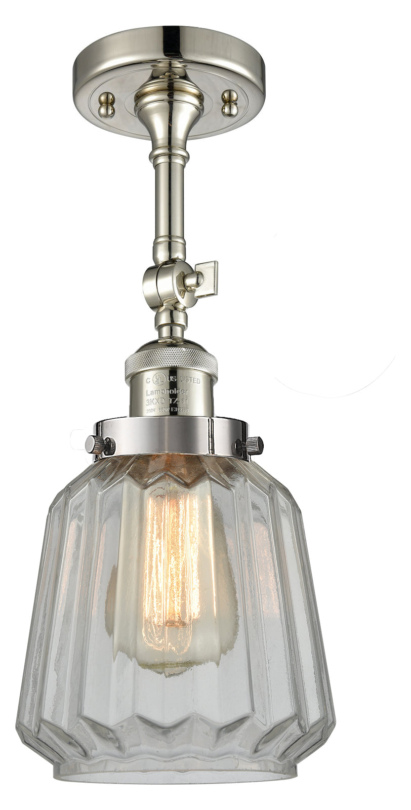 1 Light Vintage Dimmable Led Semi-Flush Mount by Innovations Lighting