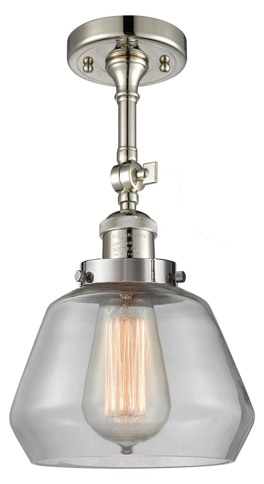1 Light Vintage Dimmable Led Semi-Flush Mount by Innovations Lighting