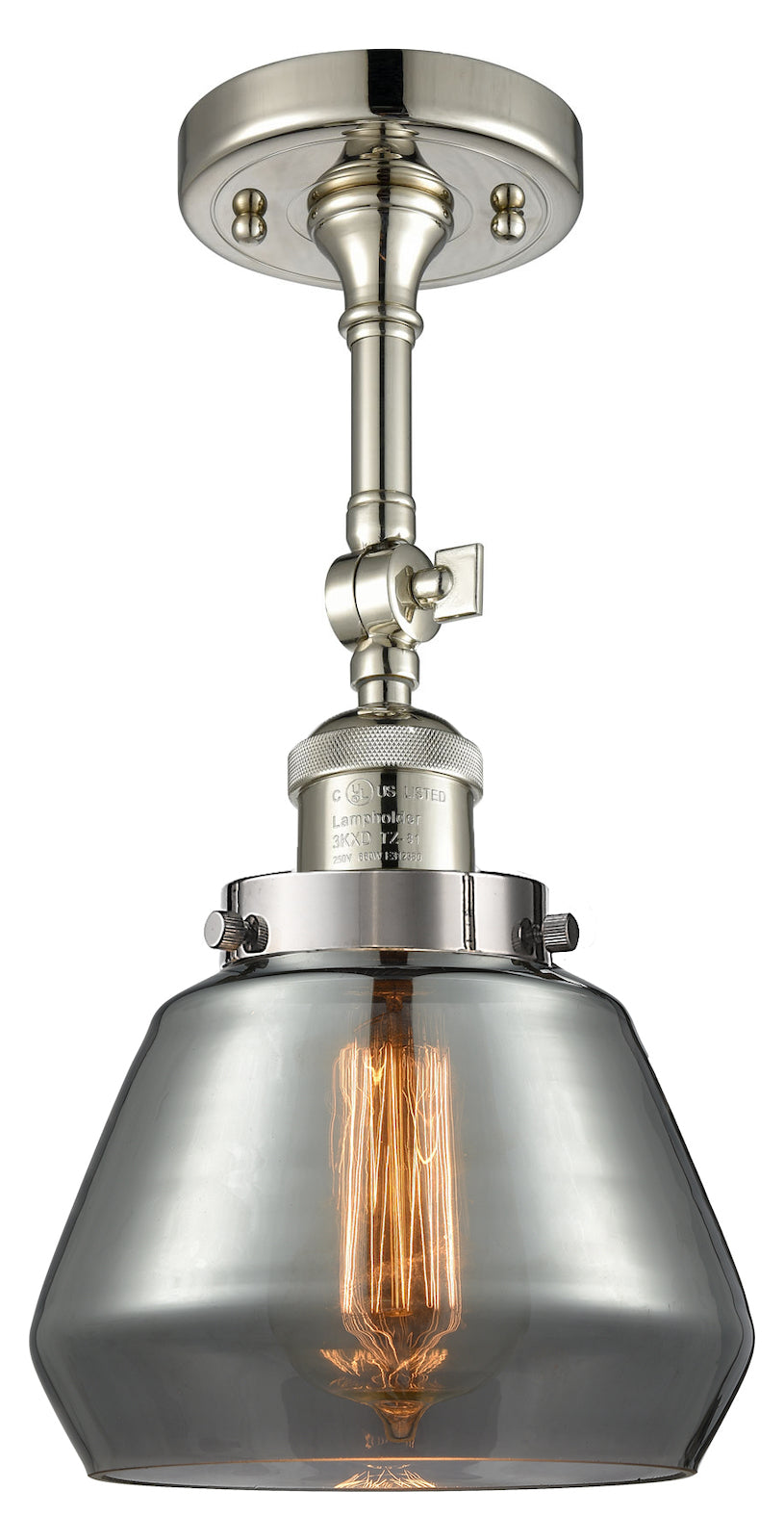 1 Light Vintage Dimmable Led Semi-Flush Mount by Innovations Lighting