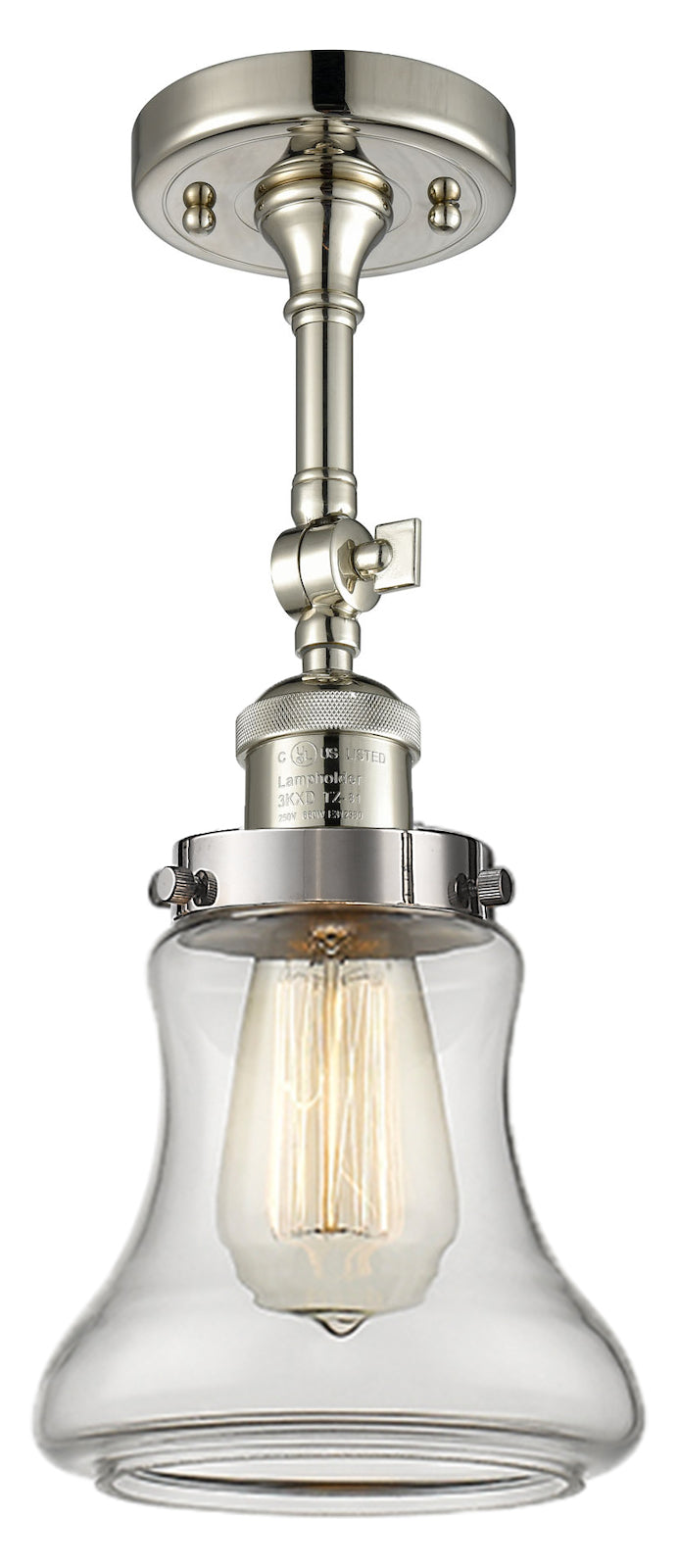 1 Light Vintage Dimmable Led Semi-Flush Mount by Innovations Lighting
