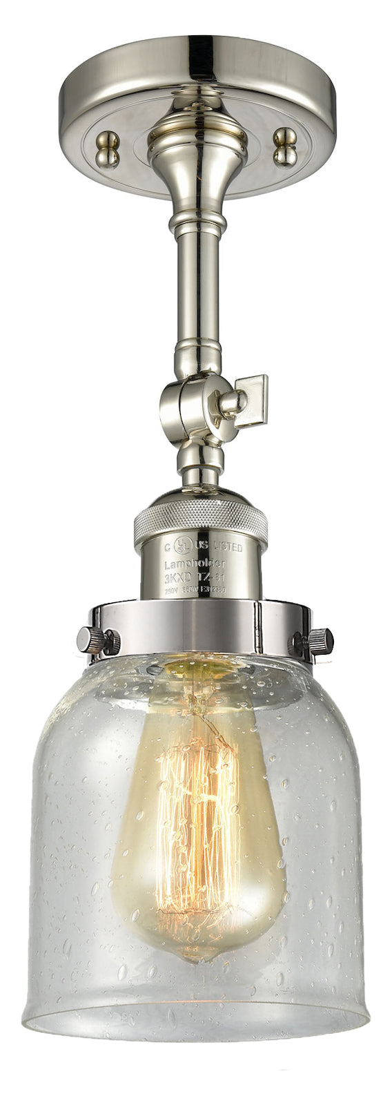 1 Light Vintage Dimmable Led Semi-Flush Mount by Innovations Lighting