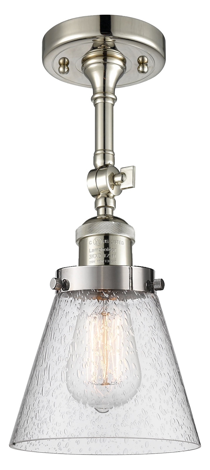 1 Light Vintage Dimmable Led Semi-Flush Mount by Innovations Lighting