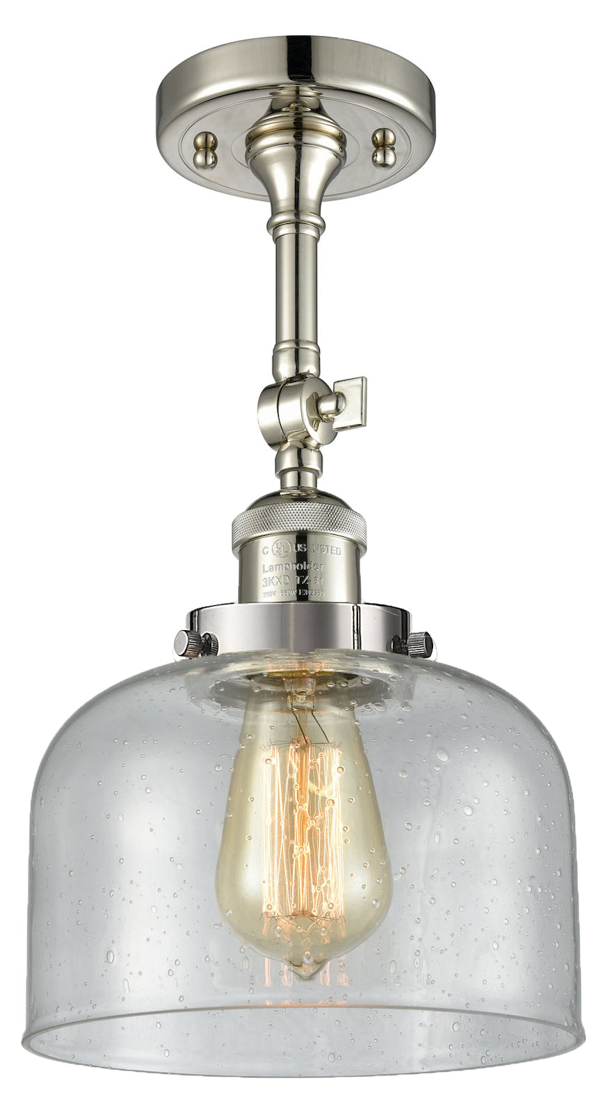 1 Light Vintage Dimmable Led Semi-Flush Mount by Innovations Lighting