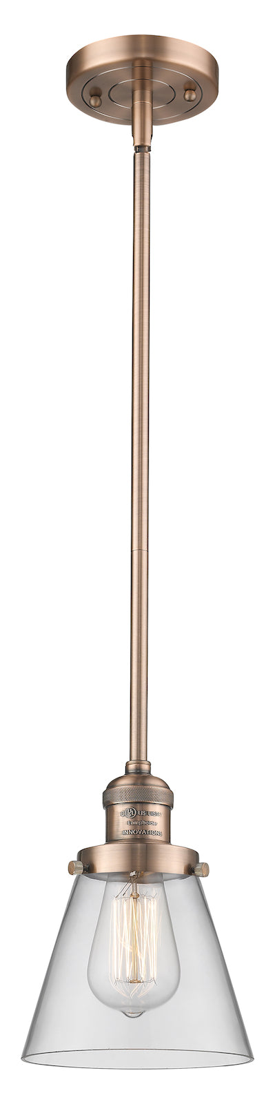 1 Light Vintage Dimmable Led Mini Pendant by Innovations Lighting