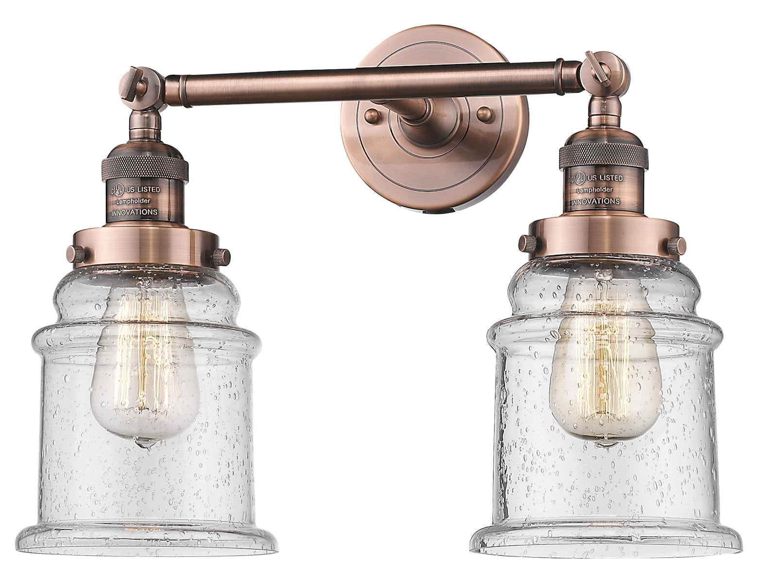 2 Light Vintage Dimmable Led Bathroom Fixture by Innovations Lighting