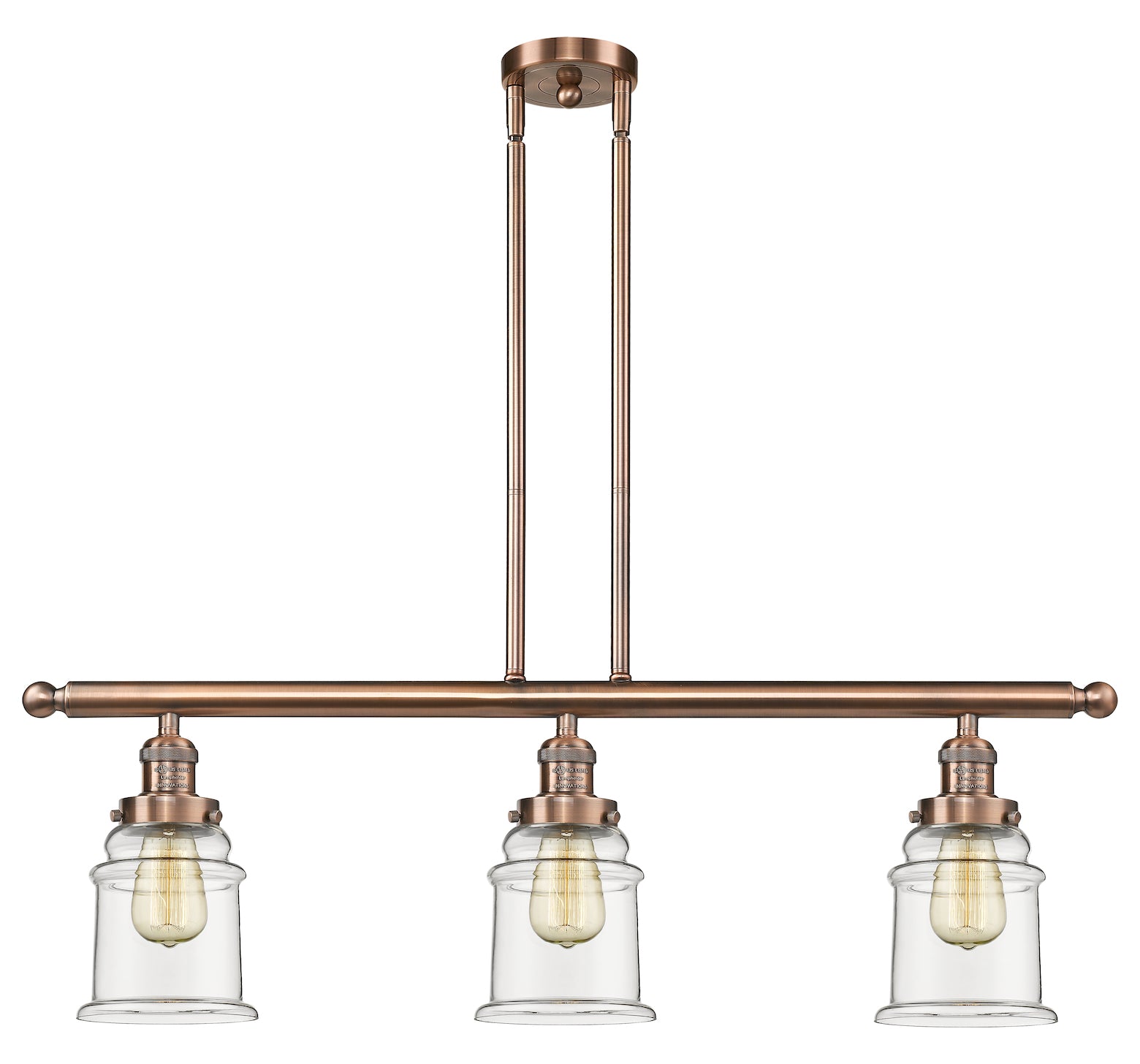 3 Light Vintage Dimmable Led Island Light Vintage Dimmable Led by Innovations Lighting