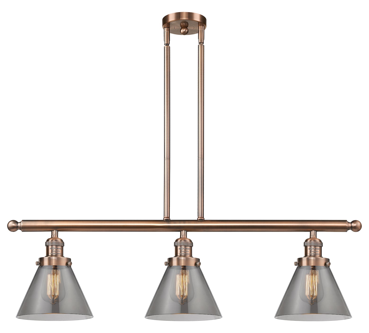3 Light Vintage Dimmable Led Island Light Vintage Dimmable Led by Innovations Lighting