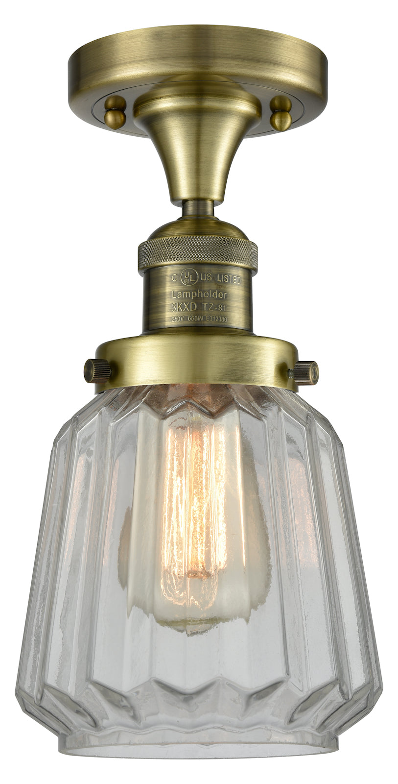 1 Light Vintage Dimmable Led Flush Mount by Innovations Lighting