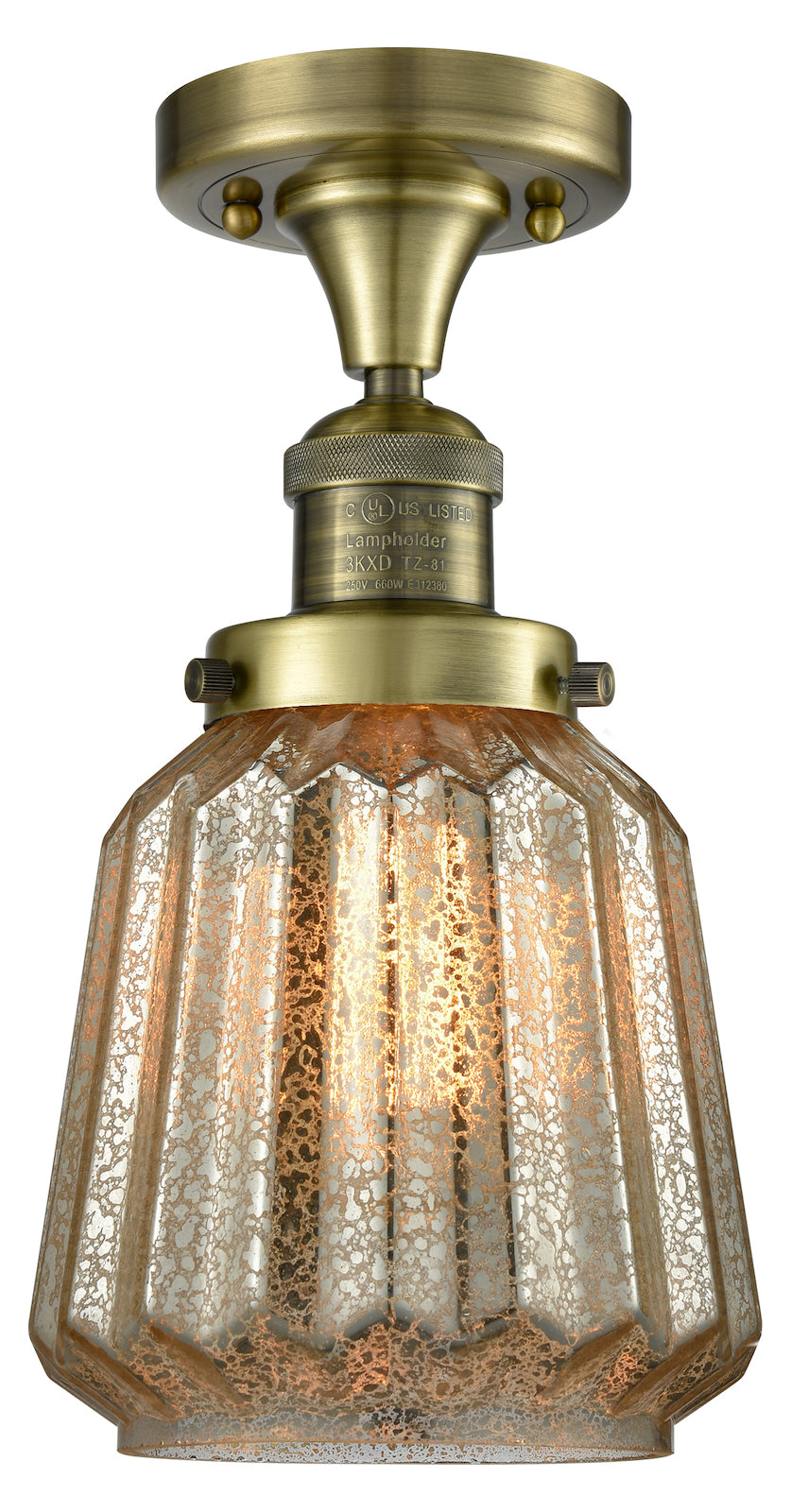 1 Light Vintage Dimmable Led Flush Mount by Innovations Lighting