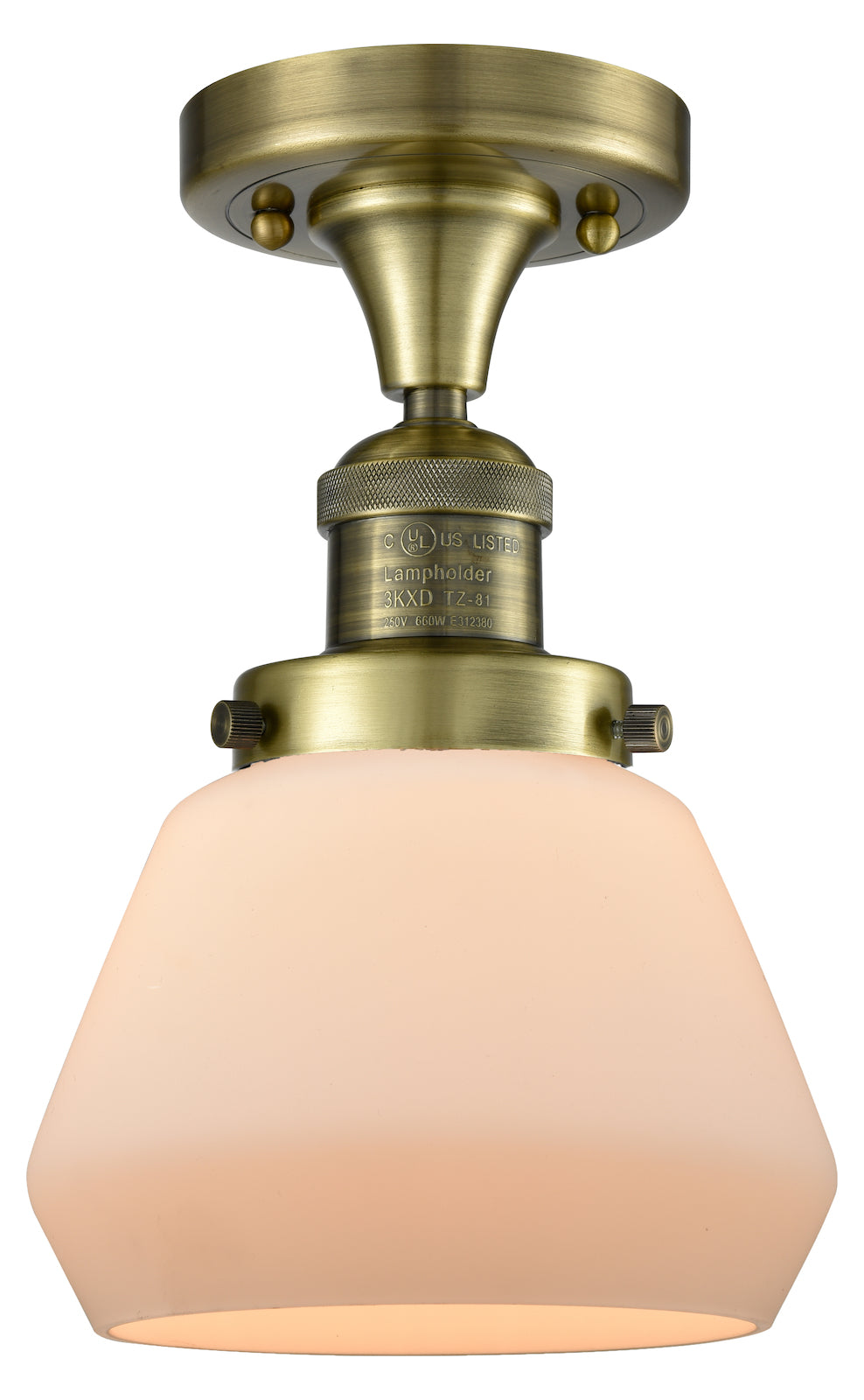 1 Light Vintage Dimmable Led Flush Mount by Innovations Lighting