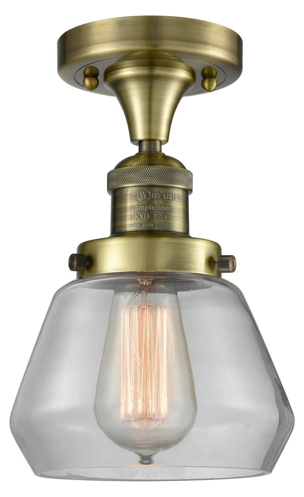 1 Light Vintage Dimmable Led Flush Mount by Innovations Lighting