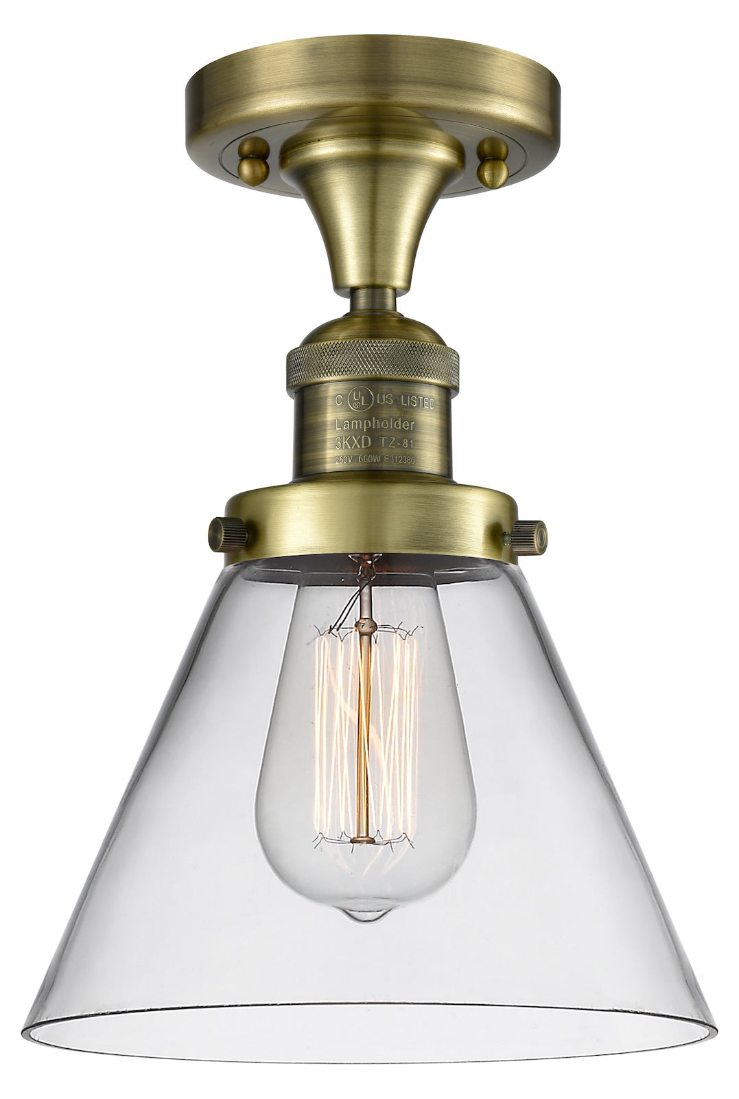 1 Light Vintage Dimmable Led Flush Mount by Innovations Lighting