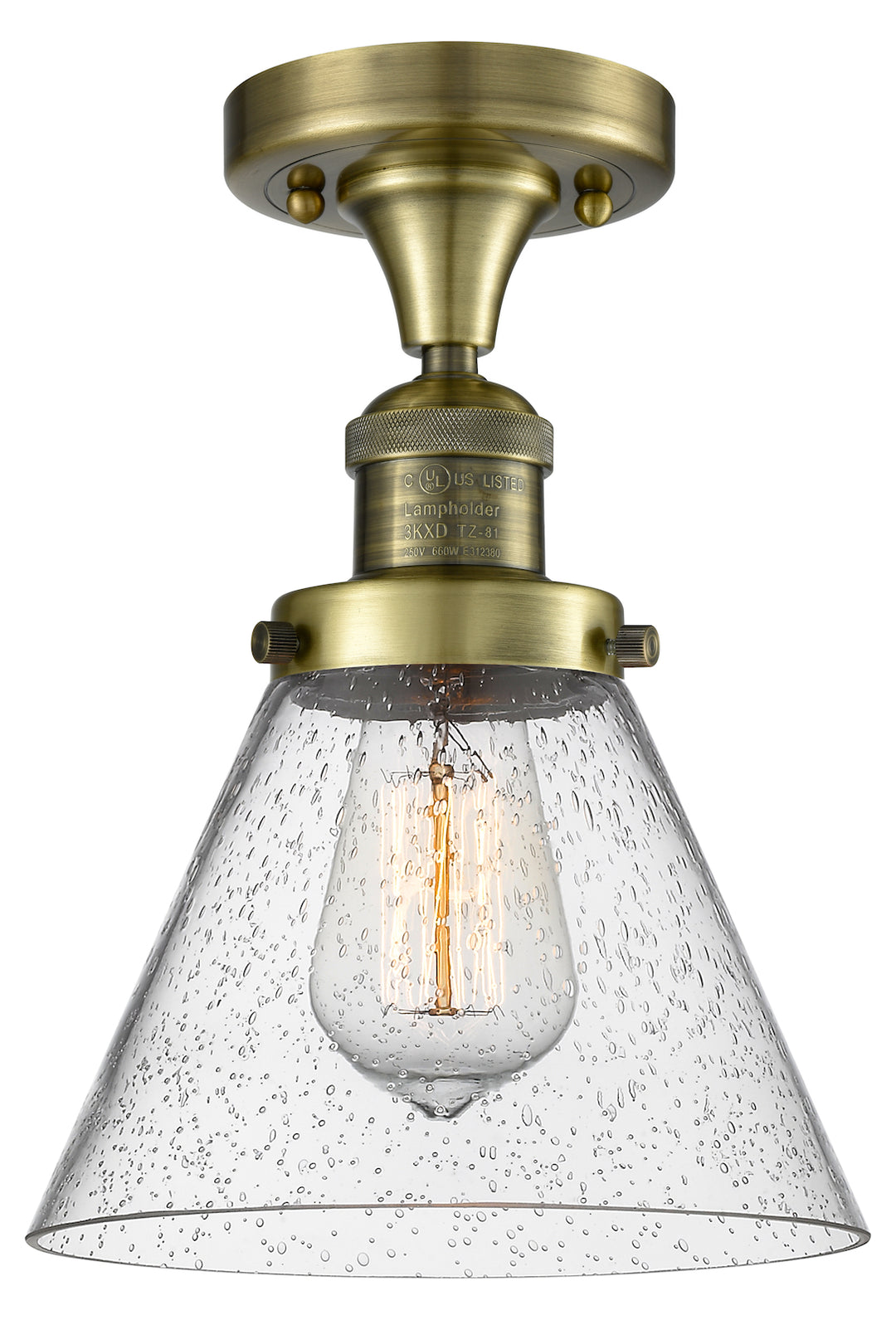 1 Light Vintage Dimmable Led Flush Mount by Innovations Lighting