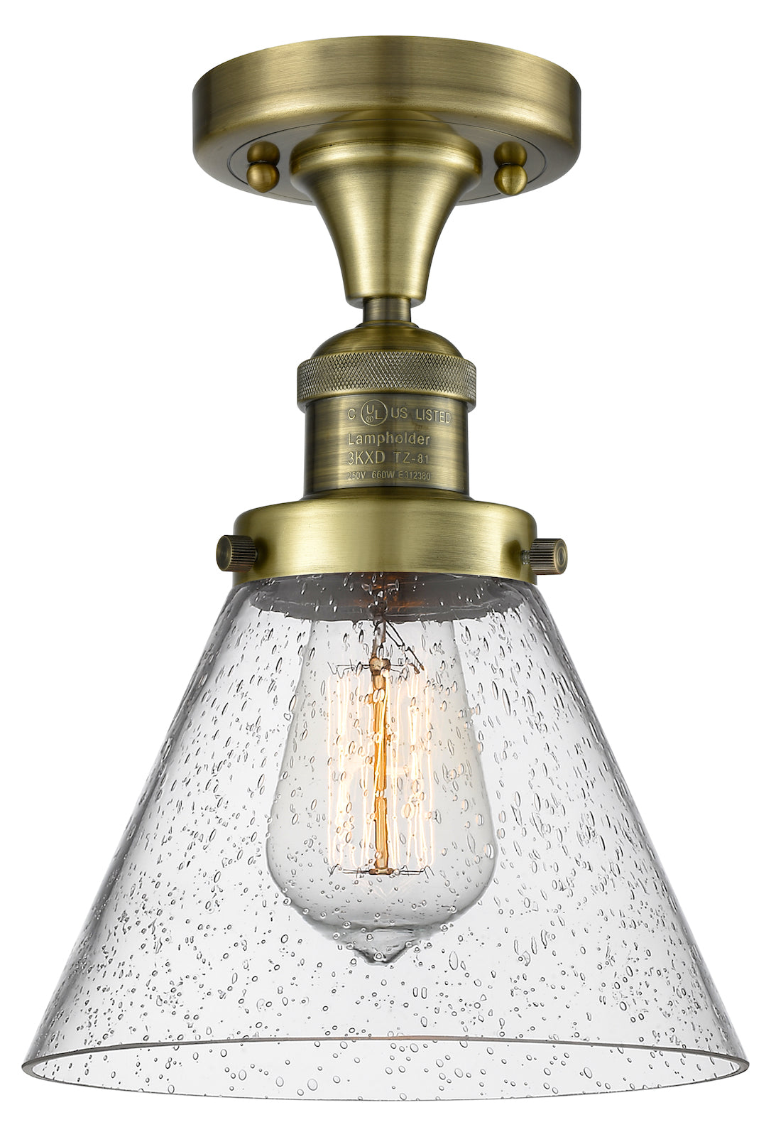 1 Light Vintage Dimmable Led Flush Mount by Innovations Lighting