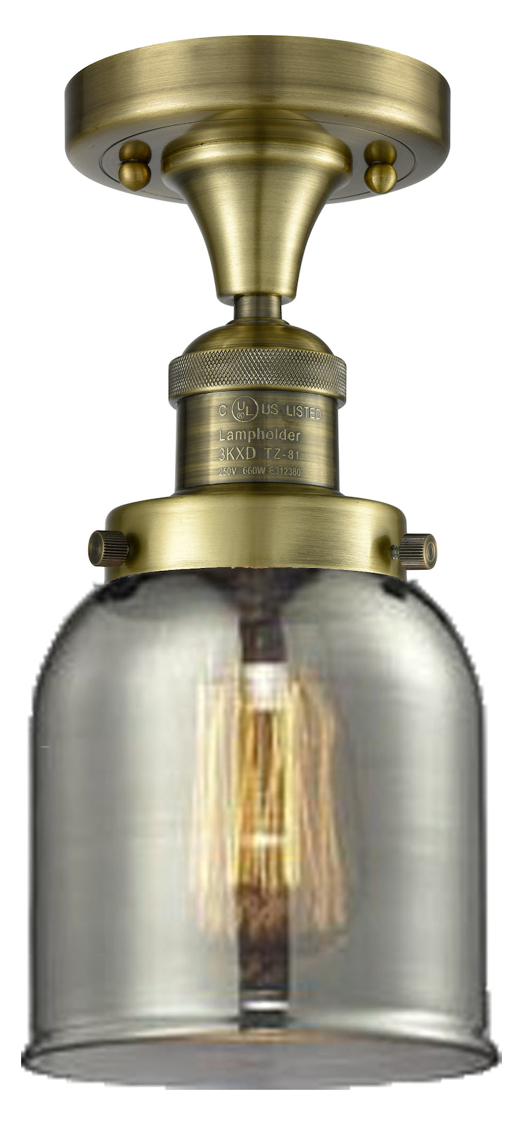 1 Light Vintage Dimmable Led Flush Mount by Innovations Lighting