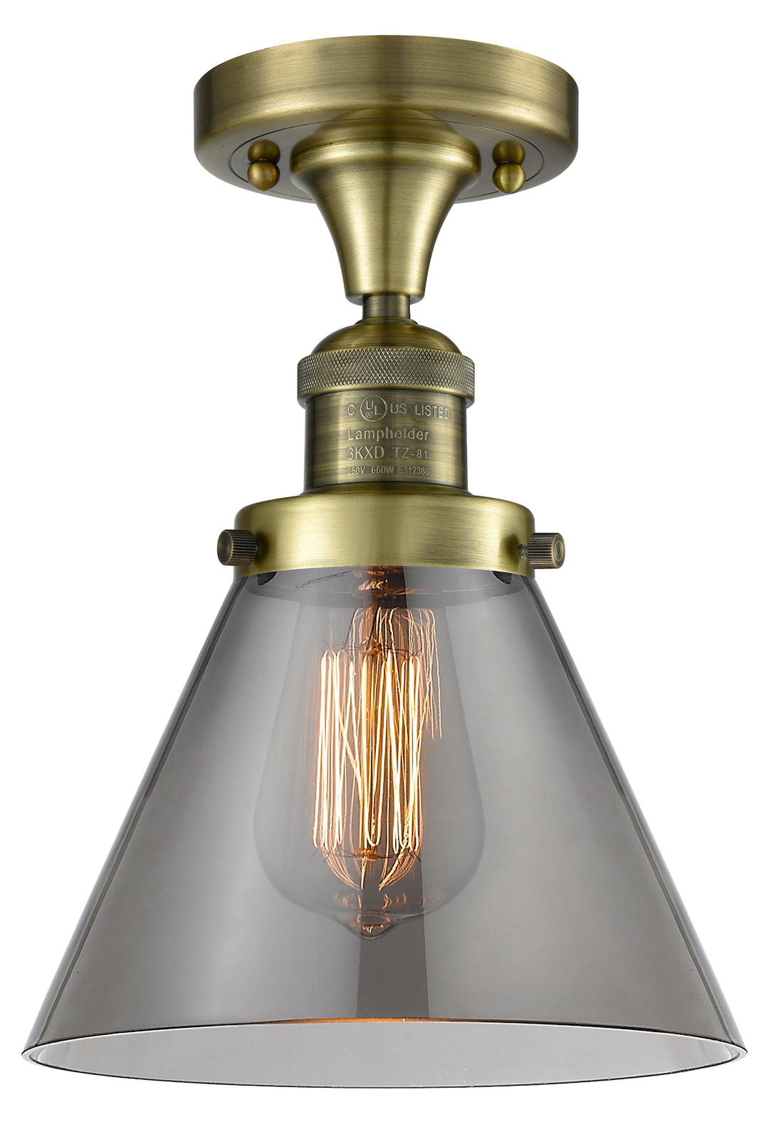 1 Light Vintage Dimmable Led Flush Mount by Innovations Lighting