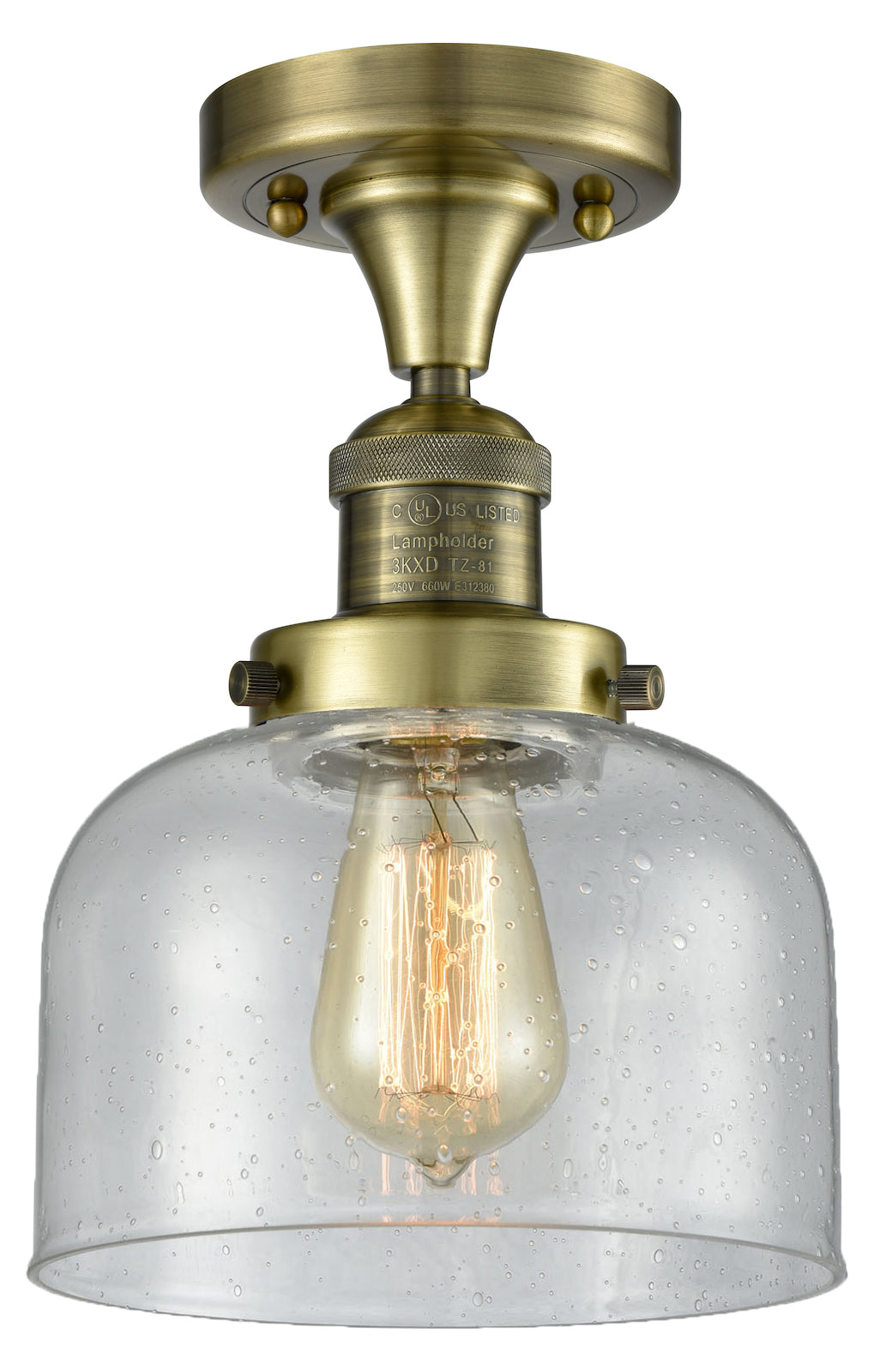 1 Light Vintage Dimmable Led Flush Mount by Innovations Lighting