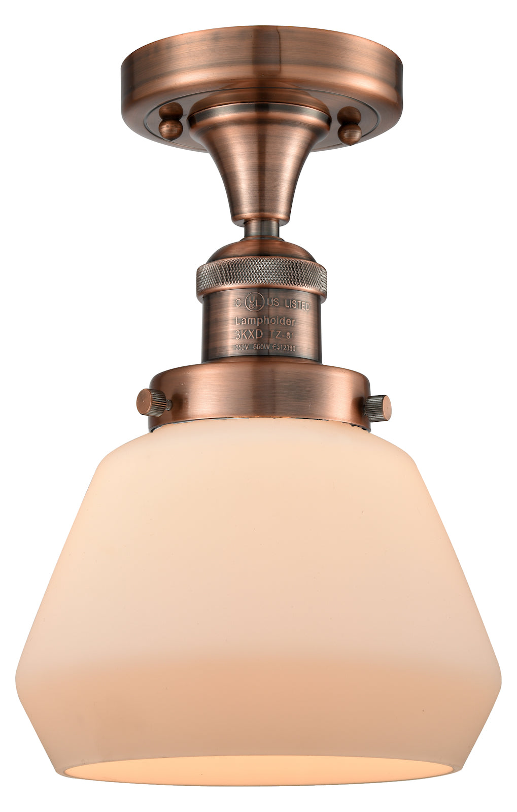 1 Light Vintage Dimmable Led Semi-Flush Mount by Innovations Lighting