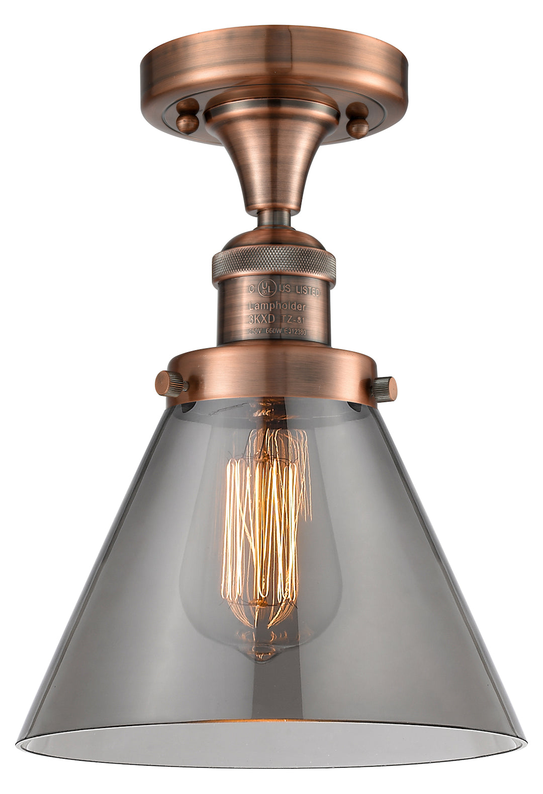 1 Light Vintage Dimmable Led Semi-Flush Mount by Innovations Lighting