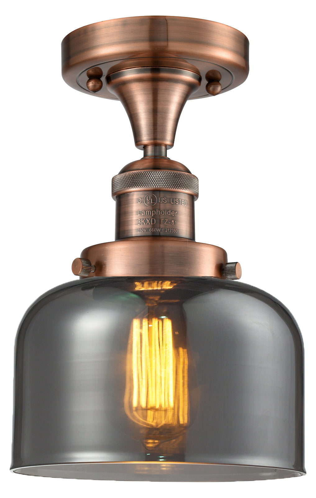 1 Light Vintage Dimmable Led Semi-Flush Mount by Innovations Lighting
